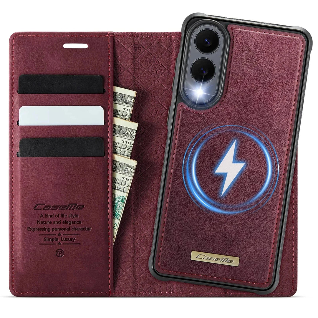 RFID Detachable Leather Card Holder Case For Samsung S Series Galaxy S21 / Red 10:529#For Galaxy S21;14:10#Red;200007763:201336100