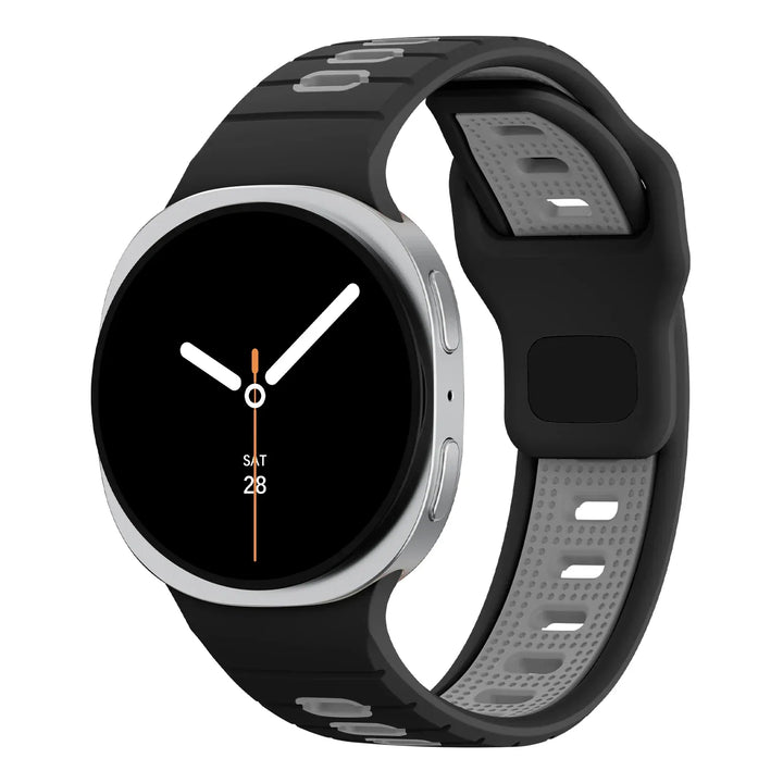 2 Tone Sports Band for Samsung Watch 8 Galaxy Watch 8 44mm / Black Gray 200000049:94#Black gray;200000051:100016948#Galaxy watch 8 44mm;200007763:201336100