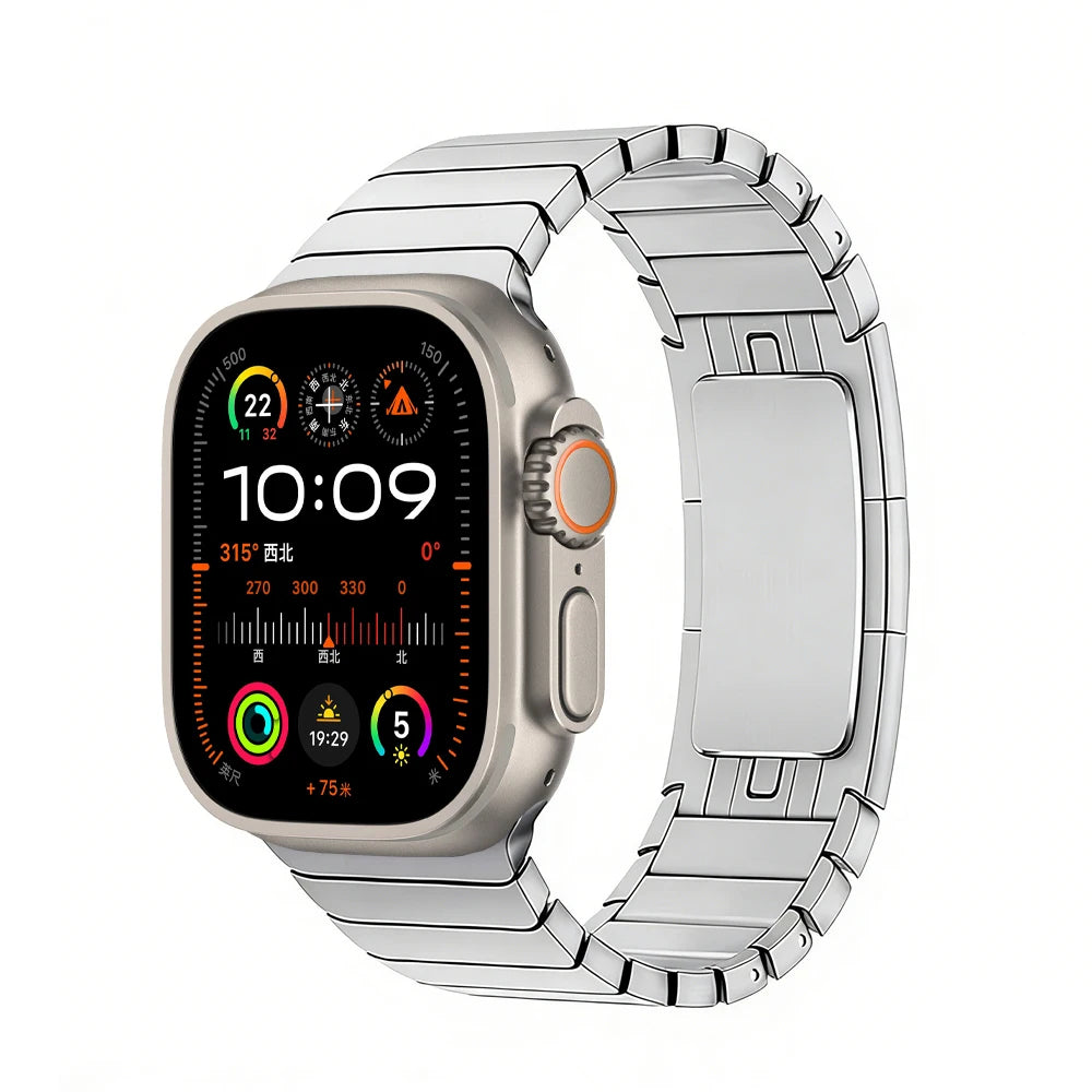 Link Stainless Steel Watch Band Silver / 38mm 40mm 41mm DX092604
