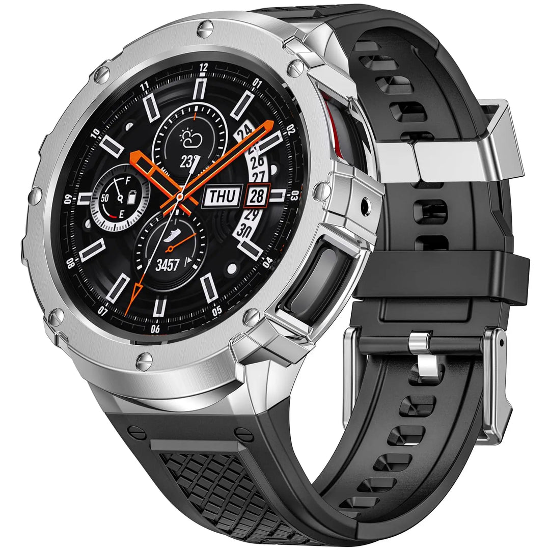 Tactical Band With Shockproof Case For Samsung Watch Galaxy Watch ( 7 6 5 4) 44mm / Silver DX250108BL02
