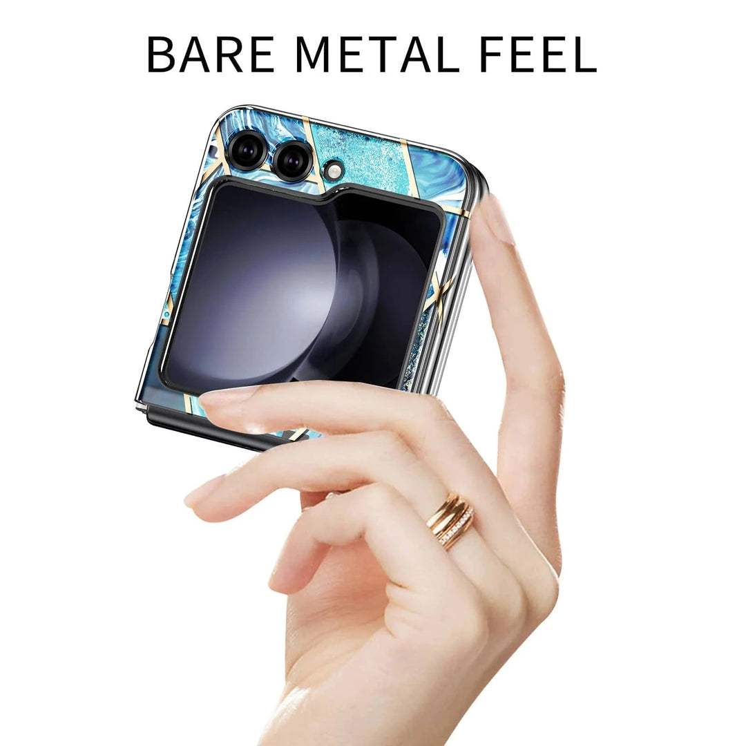 Marble Geometric Case For Samsung Flip