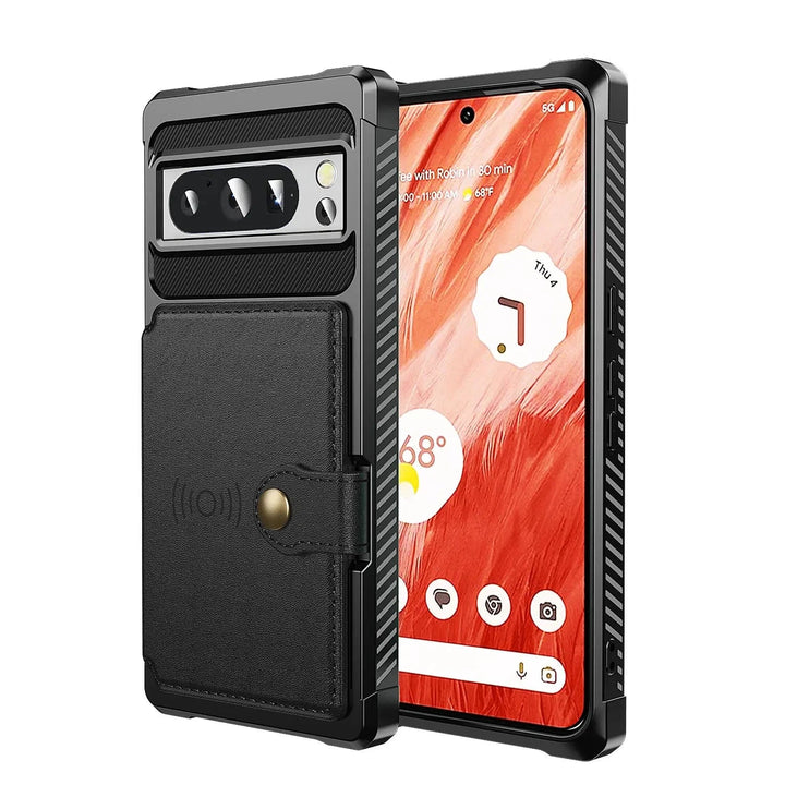 Magnetic Leather Wallet Case For Google Pixel Google Pixel 7 / Black CM20250220-Google Pixel 7 - Black