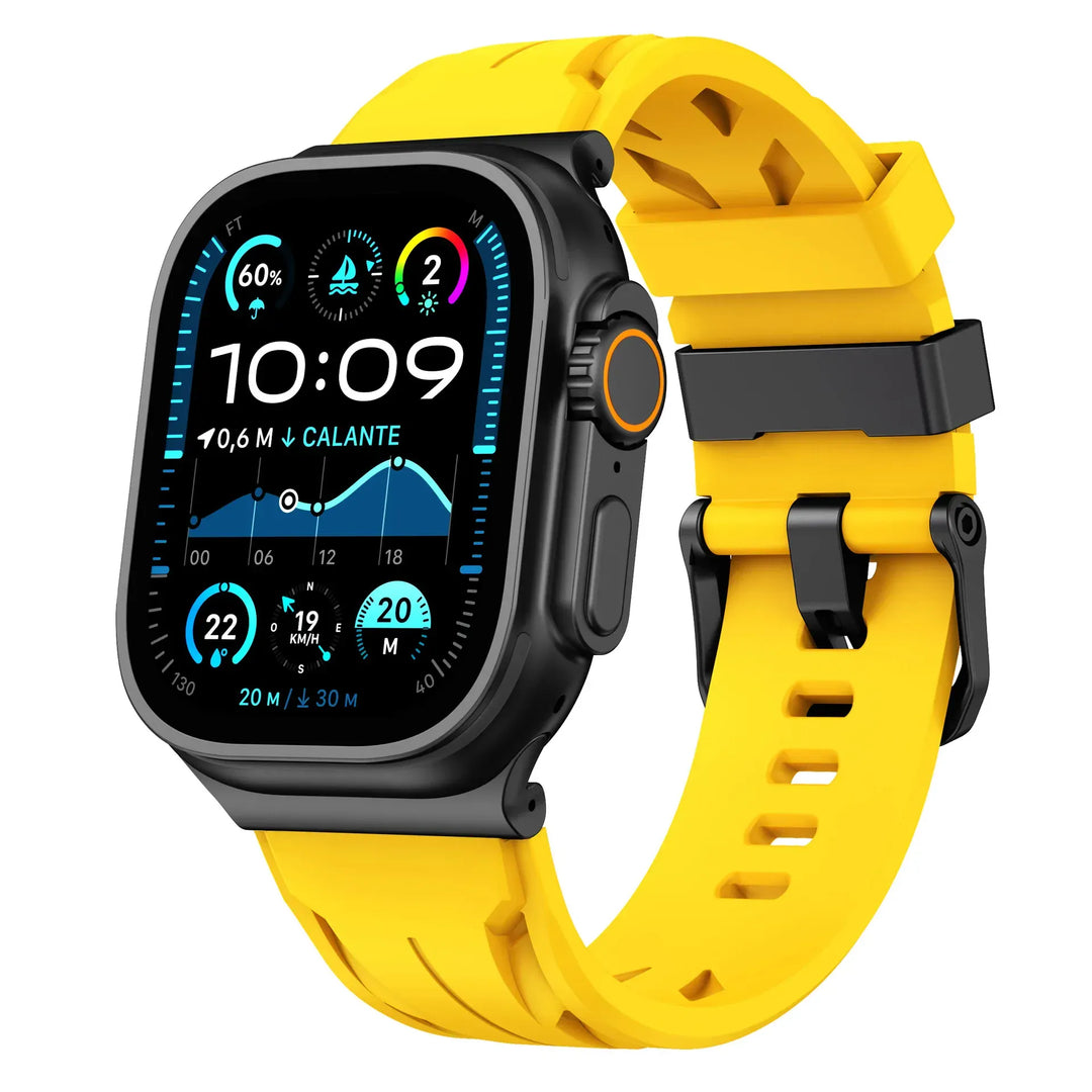 Rugged Silicone Sports Watch Band 44mm 45mm 46mm / Yellow DP2512231L08