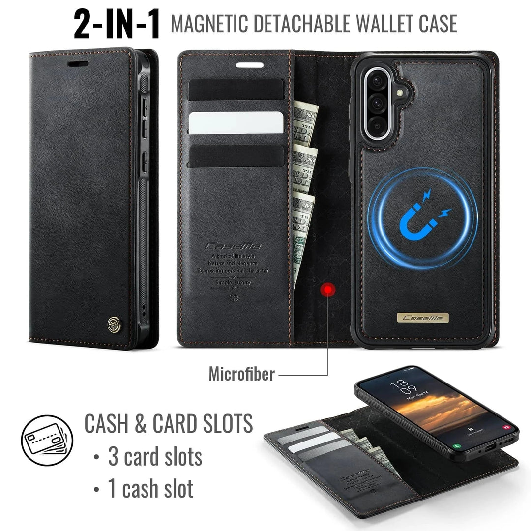 RFID Detachable Leather Card Holder Case For Samsung A Series