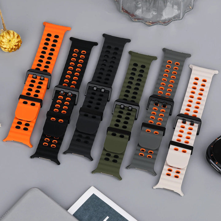 Rugged 2 Tone Sports Watch Band For Samsung Watch 7 Ultra