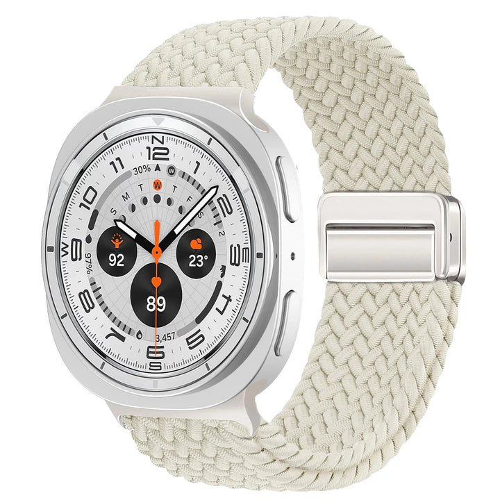 Braided Magnetic Sports Band For Samsung Watch 8 starlight / galaxy watch 8 44mm 200000049:100013775#starlight;200000051:201336458#galaxy watch 8 44mm;200007763:201336100
