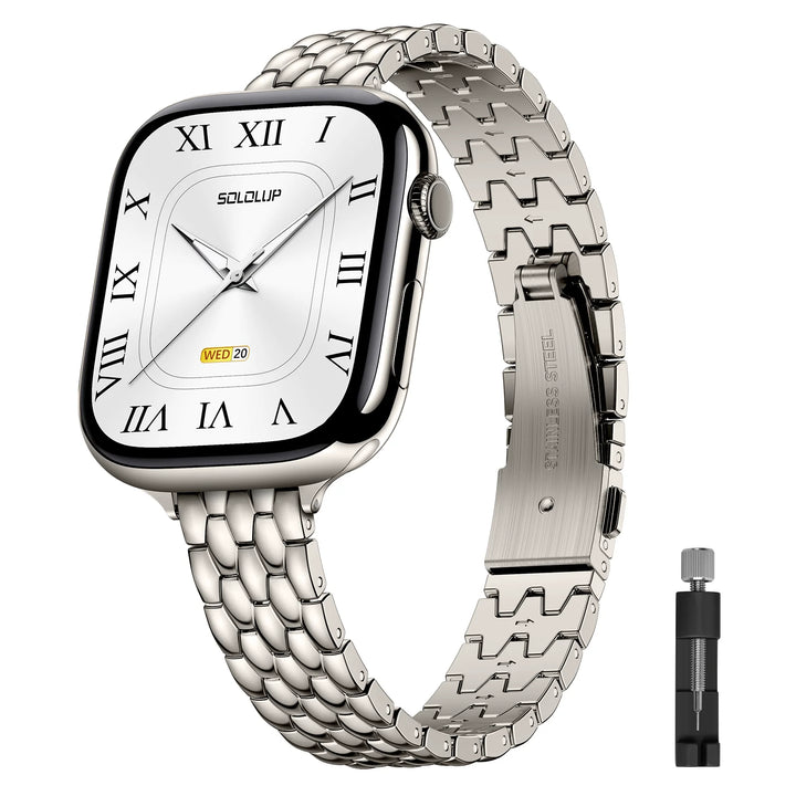 Pebble Link Stainless Steel Watch Band
