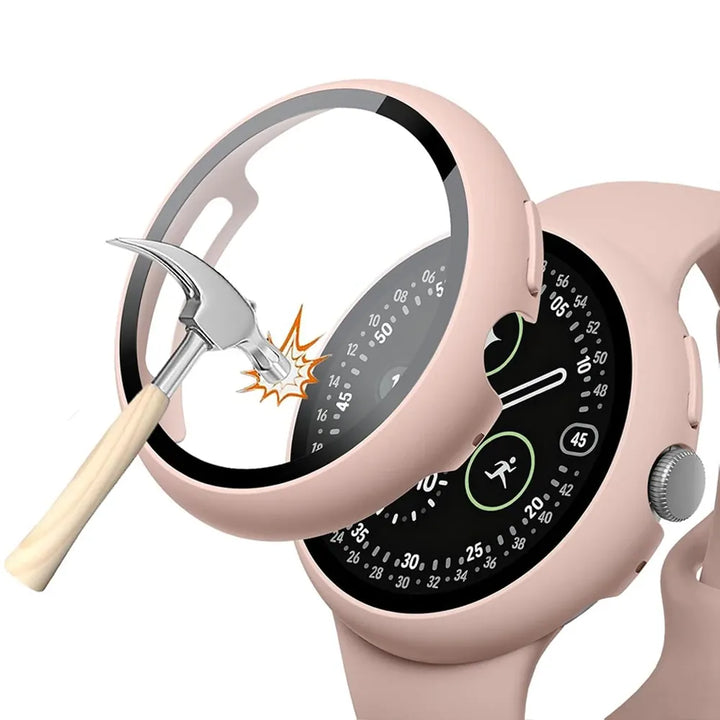 Tempered Glass Case For Google Pixel Watch Pixel Watch 4 45mm / Pink DX25011132L05