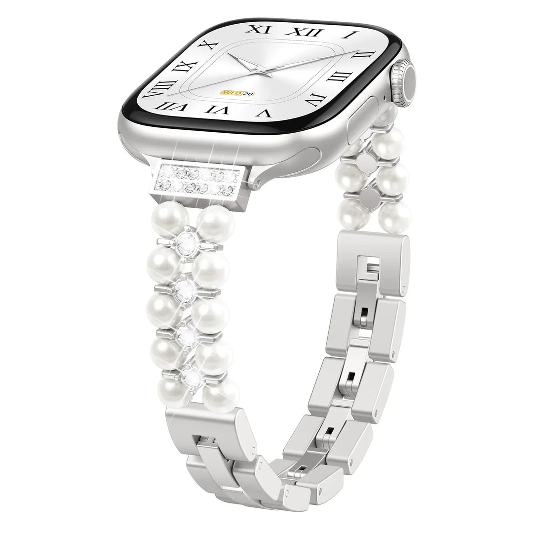 Slim Pearl Stainless Steel Watch Band Starlight / 42 44 45 49 S10-46mm 200000049:506942013#Starlight;200000051:201336458#42 44 45 49 S10-46mm;200007763:201336100