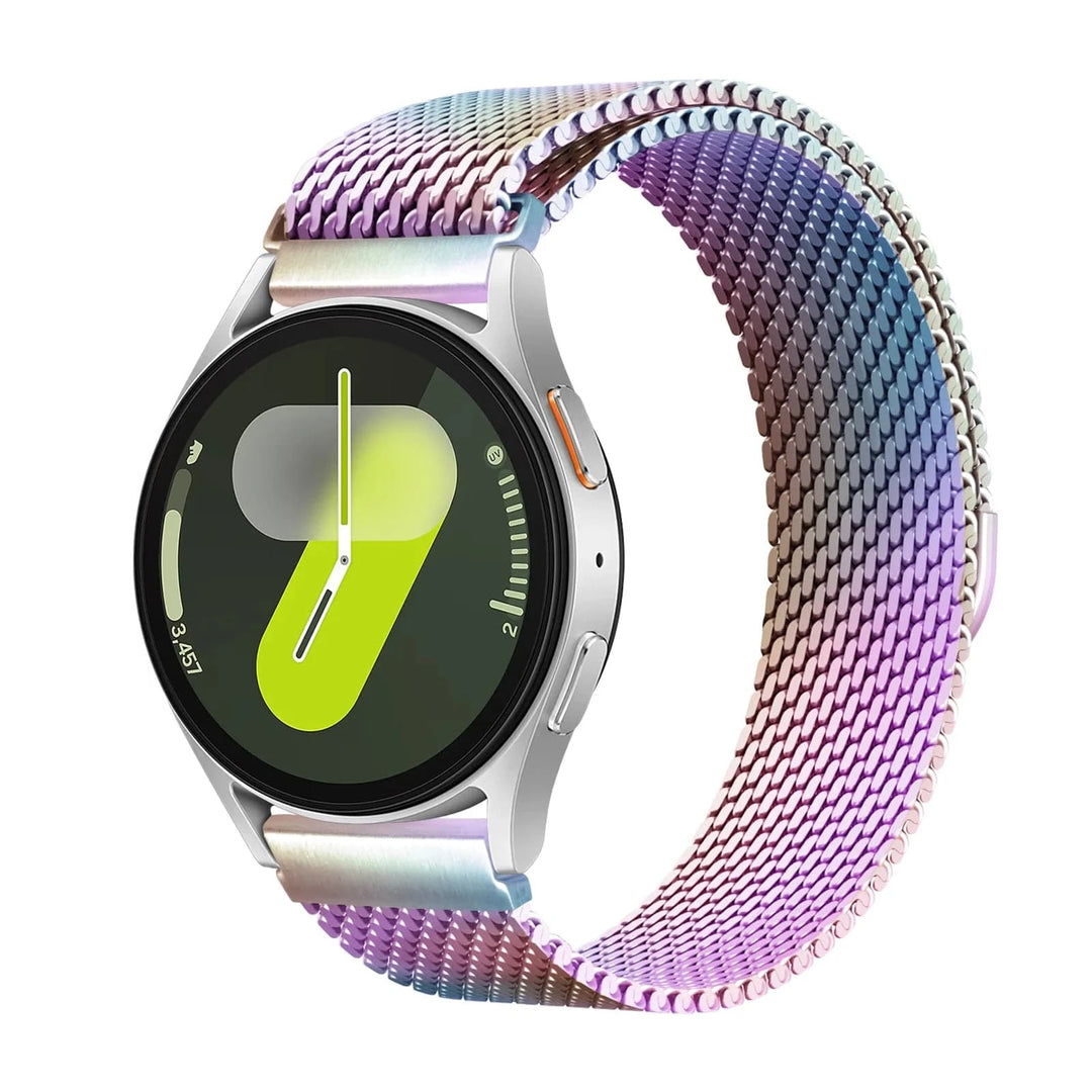 Thick Milanese Stainless Steel Watch Band For Samsung Rainbow / Galaxy Watch Active 2 40mm 44mm DX250317B06