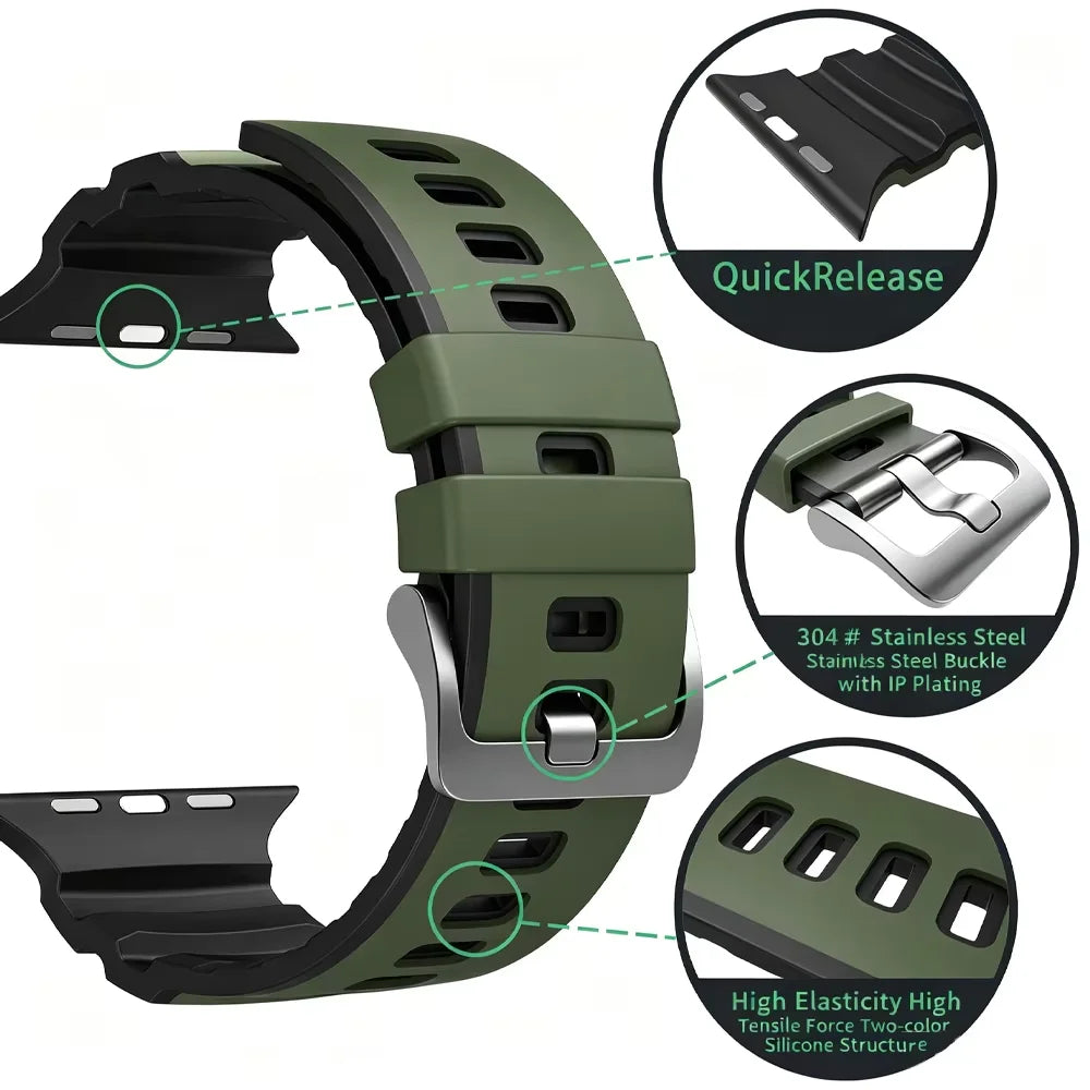 Tactical Silicone Watch Band
