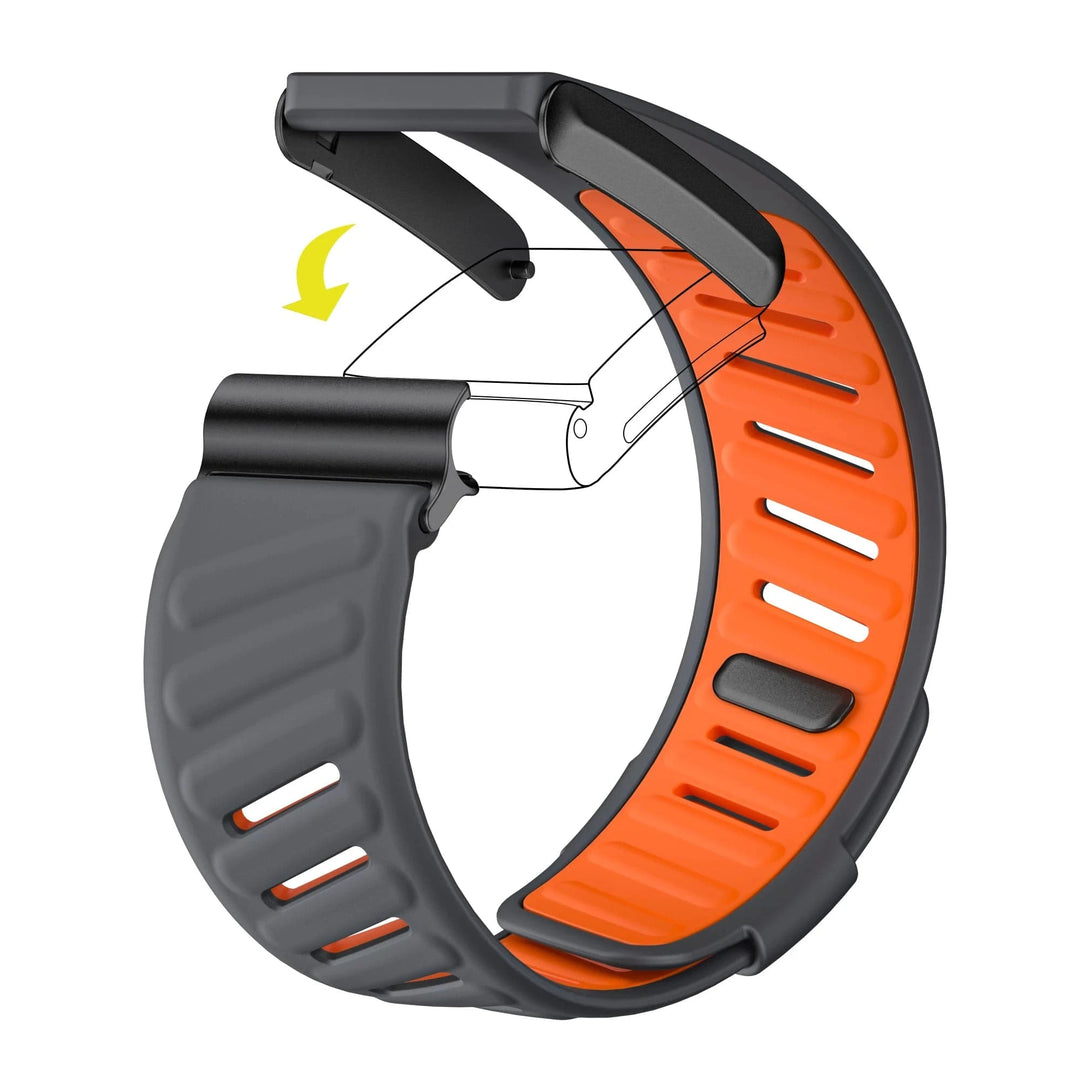 Silicone Sports Band For Whoop Deep Gray - Orange / Whoop 3.0 DX250307205
