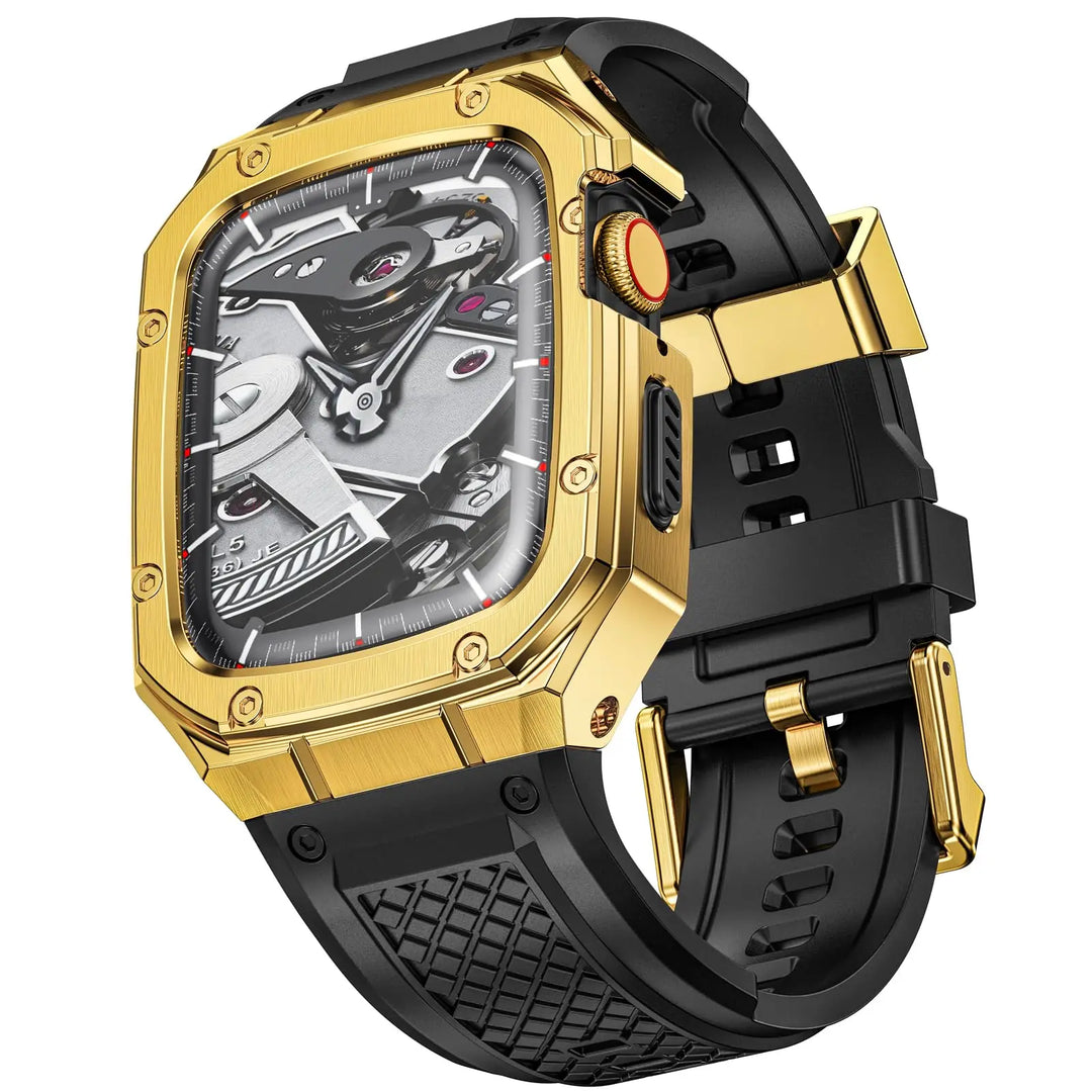 Tactical Watch Band With Shockproof Case Gold / 49mm(Ultra 3 2 1) 200000049:350686#gold;200000051:100016949#49mm(Ultra 3 2 1);200007763:201336100