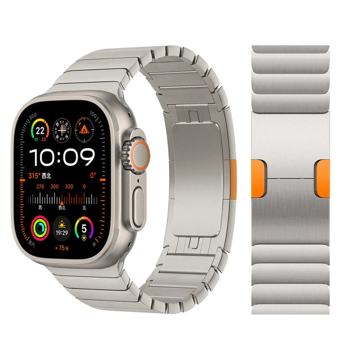 Link Stainless Steel Watch Band Titanium Orange / 38mm 40mm 41mm DX092611