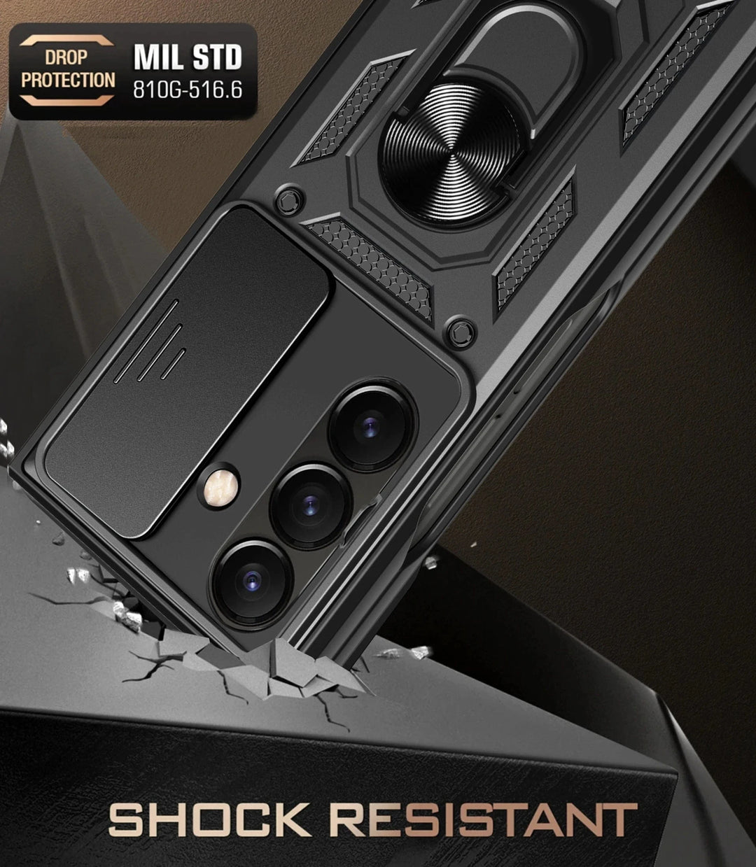 Magnetic Shockproof Case With Camera Cover For Samsung Z Fold
