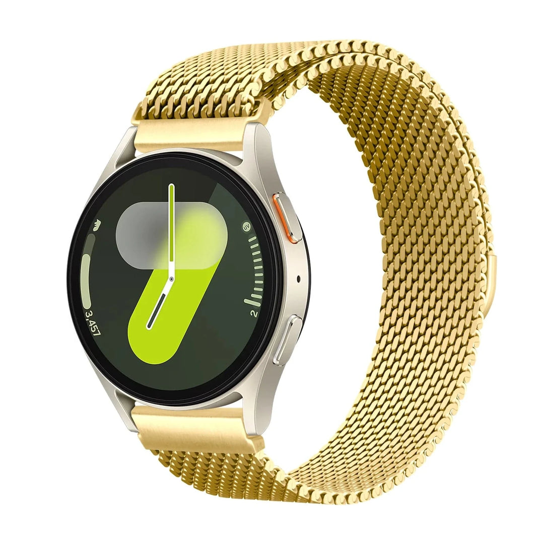 Thick Milanese Stainless Steel Watch Band For Samsung Gold / Galaxy Watch Active 2 40mm 44mm DX250317B05