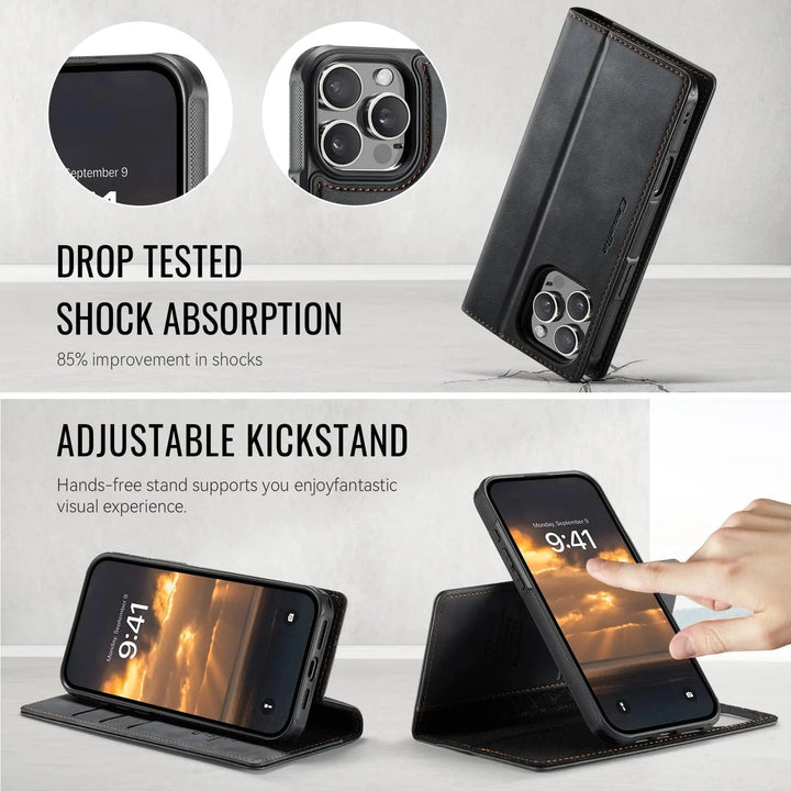 RFID Detachable Leather Card Holder Phone Case