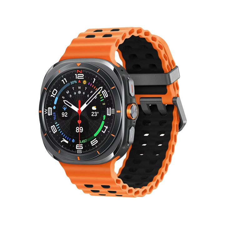 Rugged 2 Tone Sports Watch Band For Samsung Watch 7 Ultra orange-black / galaxy watch ultra 200000049:200966040#orange-black;200000051:100016944#galaxy watch ultra;200007763:201336100