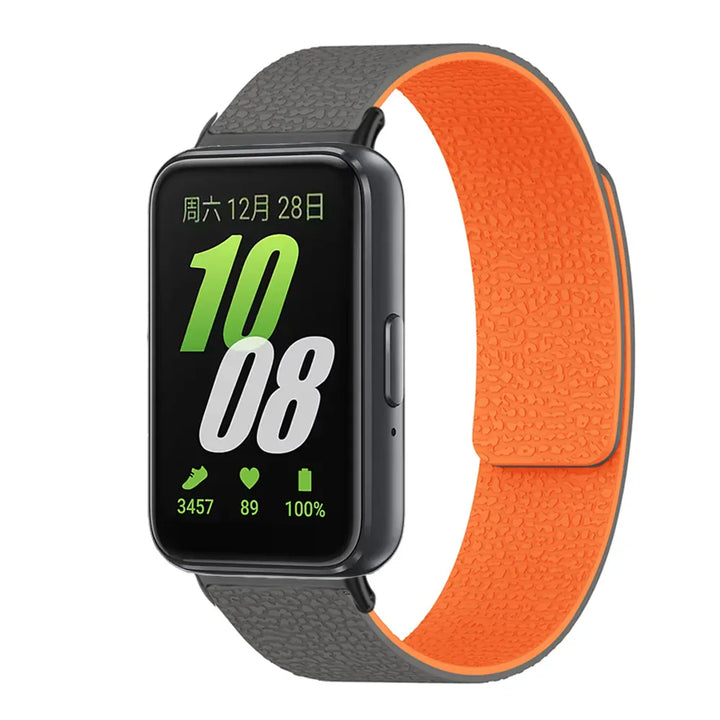 Silicone Magnetic Loop Band For Samsung Fit 3 Gray orange / China Mainland / for Galaxy fit 3 200000049:100005979#Gray orange;200000051:100016945#for Galaxy fit 3;200007763:201336100