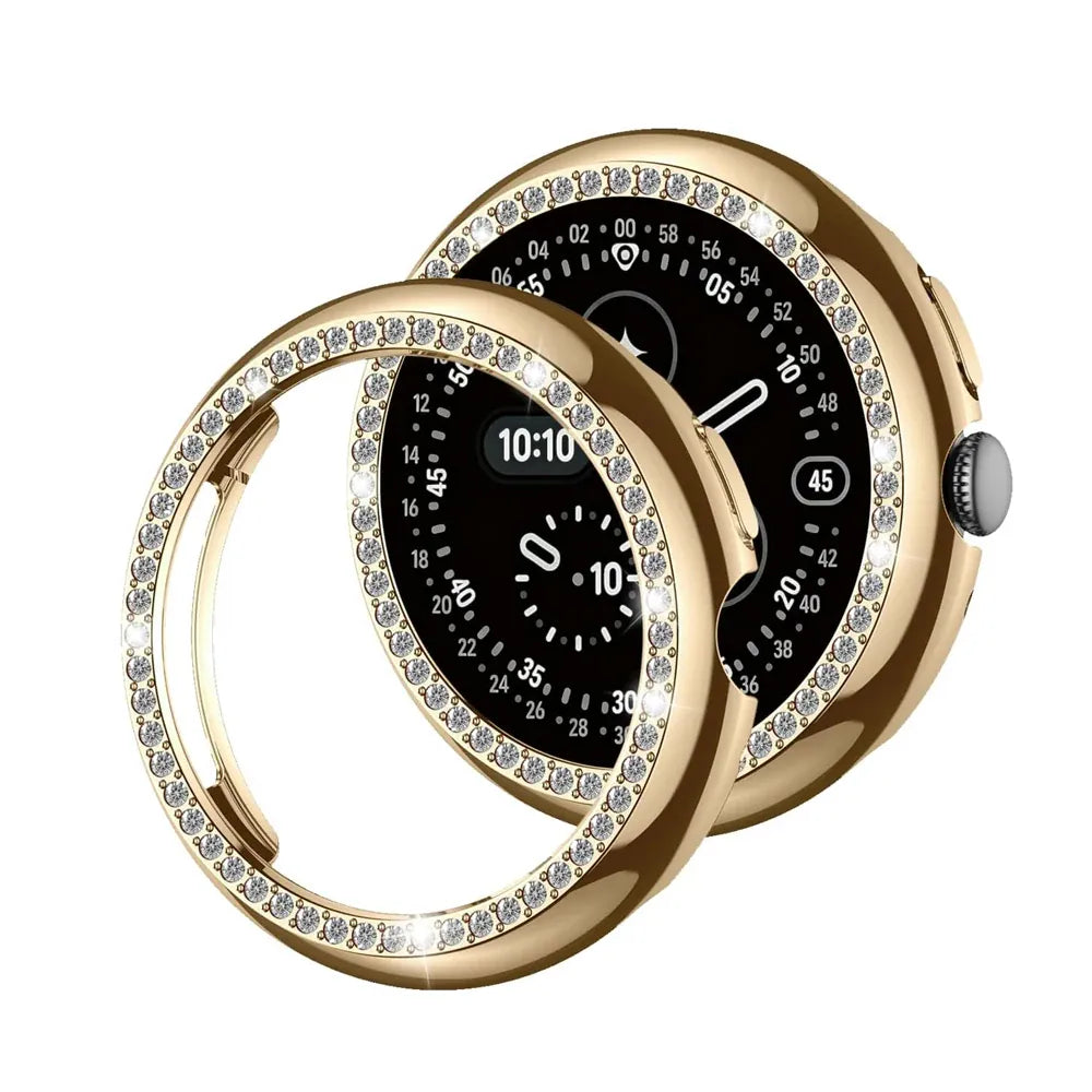 Rhinestone Diamond Case For Google Pixel Watch Gold / Pixel Watch 4 41mm DX2508293S05