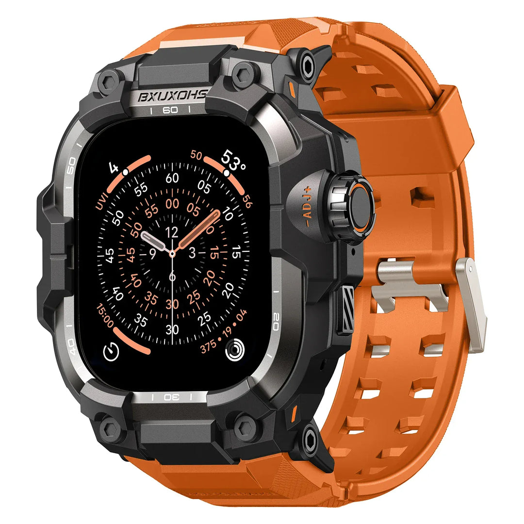Tactical Watch Band With Built In Case Black-Orange / 49mm Ultra 3 2 1 200000049:990994103#Black-Orange;200000051:100016950#49mm Ultra 3 2 1;200007763:201336100