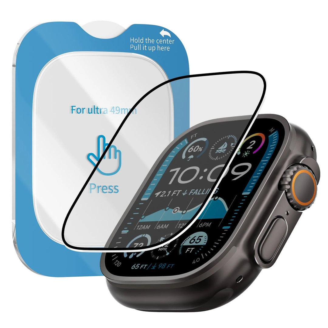 Tempered Glass Apple Watch Ultra Screen Protector Black Border 1pc / 49MM Ultra 2 14:366#Black border 1pc;200000046:16114576080#49MM Ultra 2;200007763:201336106