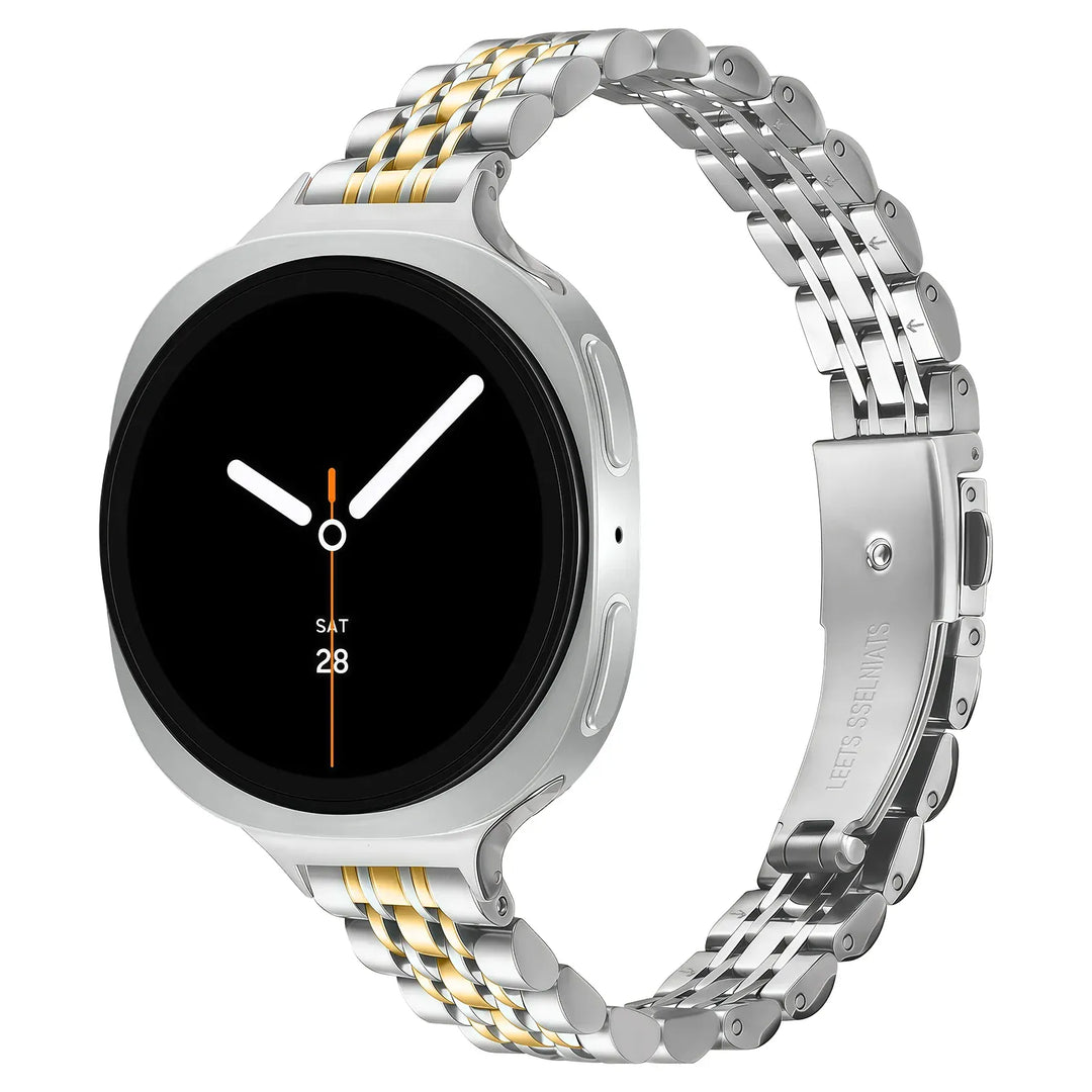 Slim Stainless Steel Bracelet Band For Samsung Watch 8 Galaxy watch 8 40mm / Slim Silver Gold DX250920206&DP204130301