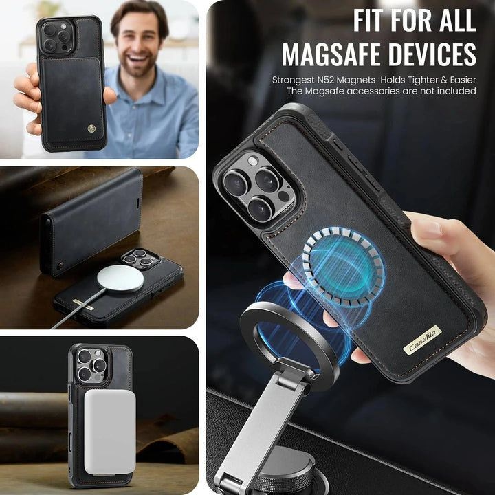 RFID Detachable Leather Card Holder Phone Case