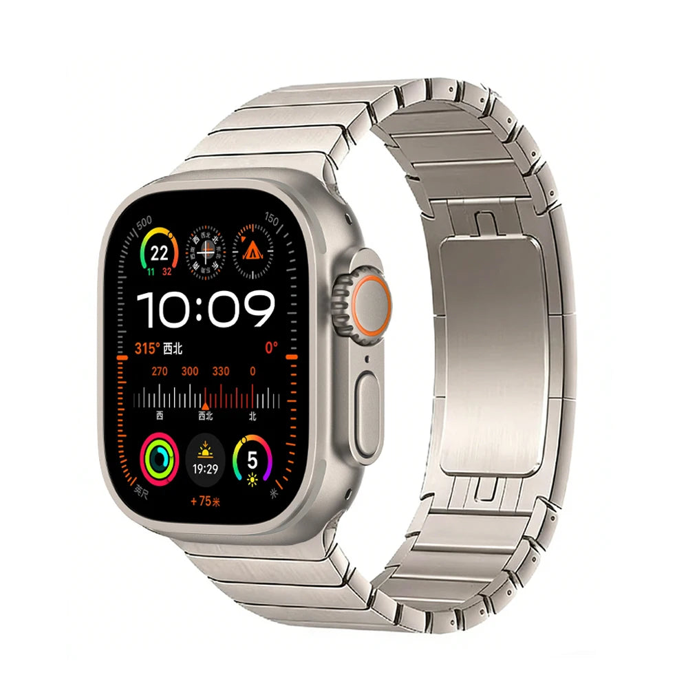 Link Stainless Steel Watch Band Starlight / 46mm (Series 10 / 11) DX092610