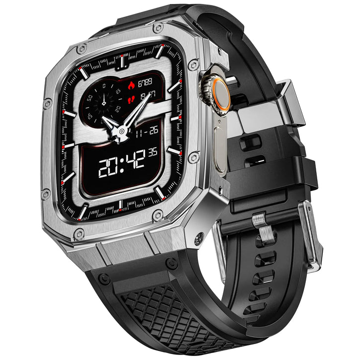 Tactical Watch Band With Shockproof Case Silver / 49mm(Ultra 3 2 1) 200000049:193#silver;200000051:100016949#49mm(Ultra 3 2 1);200007763:201336100