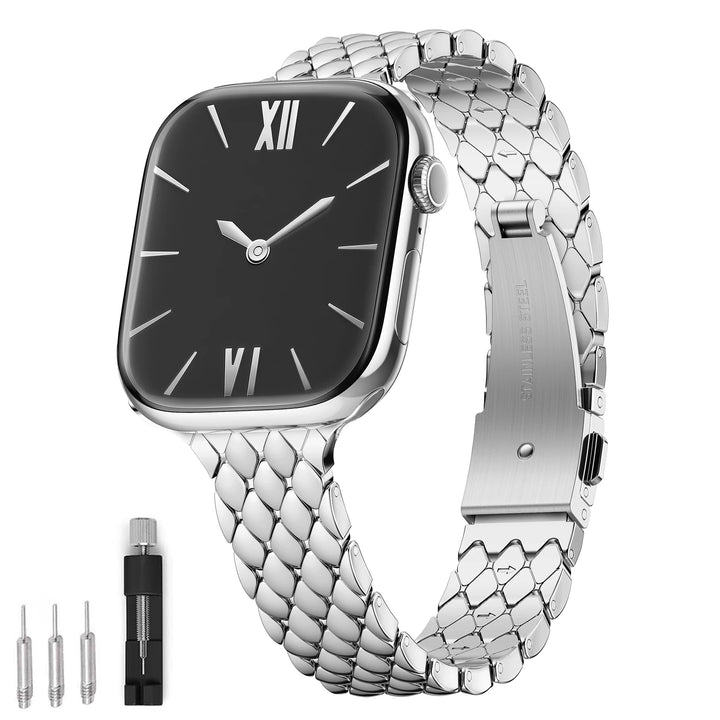 Slim Scale Stainless Steel Watch Band