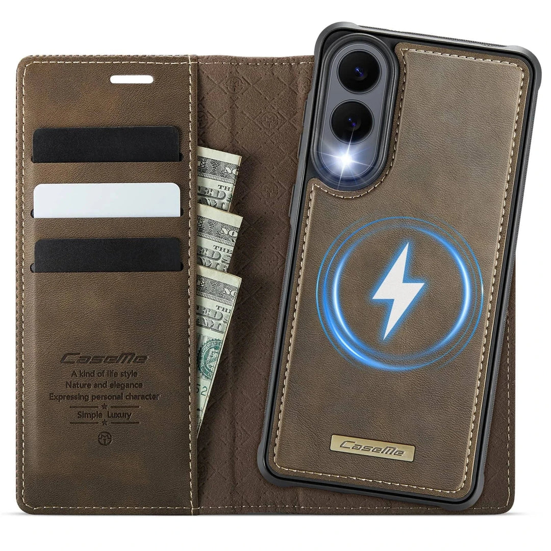 RFID Detachable Leather Card Holder Case For Samsung S Series Galaxy S21 / Brown 10:529#For Galaxy S21;14:200002985#Brown;200007763:201336100