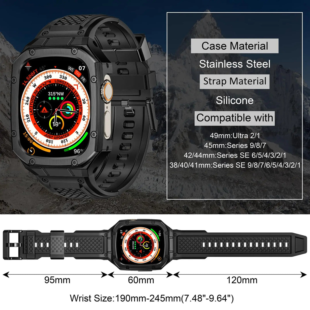 Tactical Watch Band With Shockproof Case