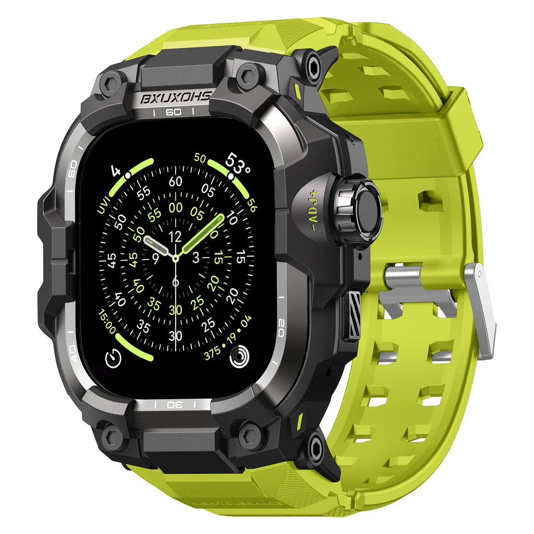 Tactical Watch Band With Built In Case Black-Green / 49mm Ultra 3 2 1 200000049:1366657163#Black-Green;200000051:100016950#49mm Ultra 3 2 1;200007763:201336100