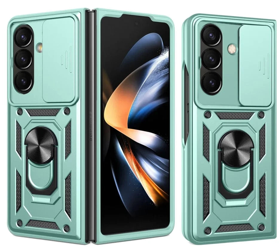 Magnetic Shockproof Case With Camera Cover For Samsung Z Fold Galaxy Z Fold 4 / Green 10:477#for Galaxy Z Fold 4;14:175#Green