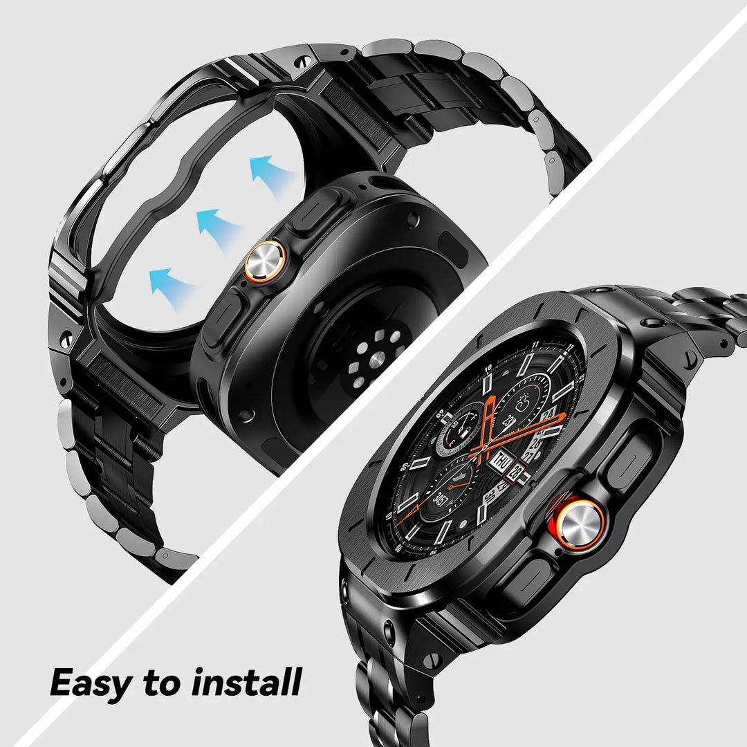 Stainless Steel Band With Shockproof Case For Samsung Watch Ultra