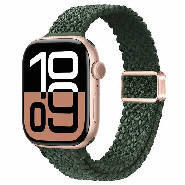Slim Braided Magnetic Sports Watch Band 38mm / 40mm / 41mm / 42 mm  (S10) / Olive Green DP2410141S06