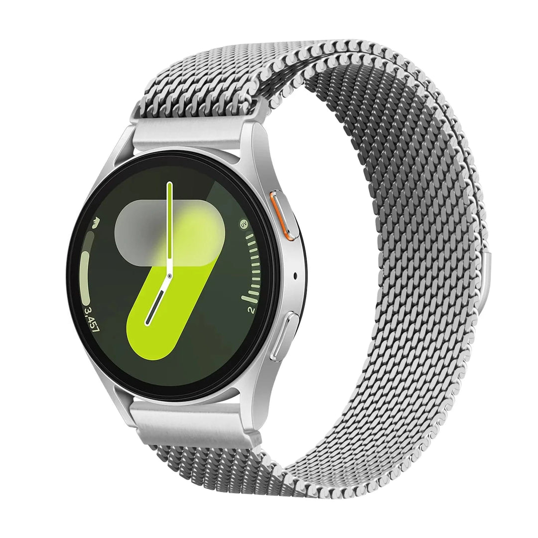 Thick Milanese Stainless Steel Watch Band For Samsung Silver / Galaxy Watch Active 2 40mm 44mm DX250317B01