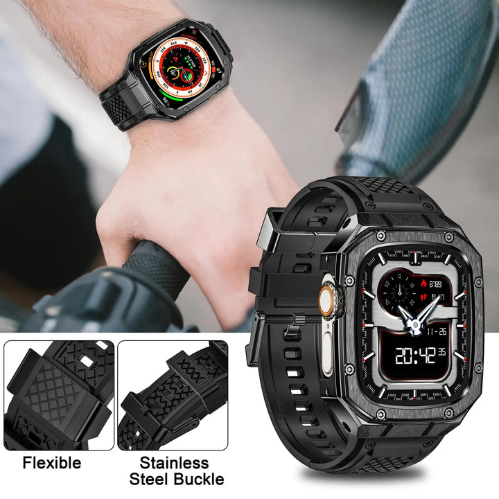 Tactical Watch Band With Shockproof Case
