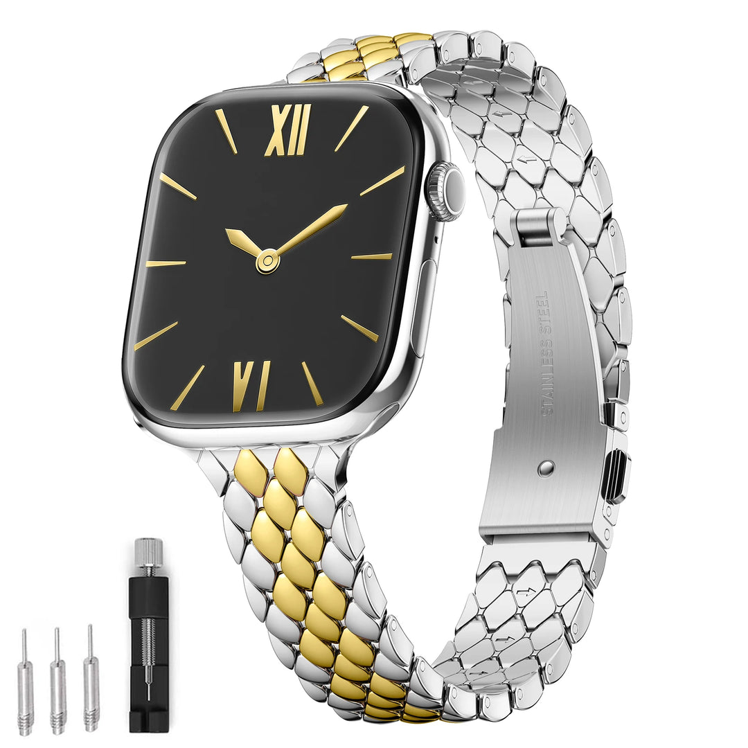 Slim Scale Stainless Steel Watch Band
