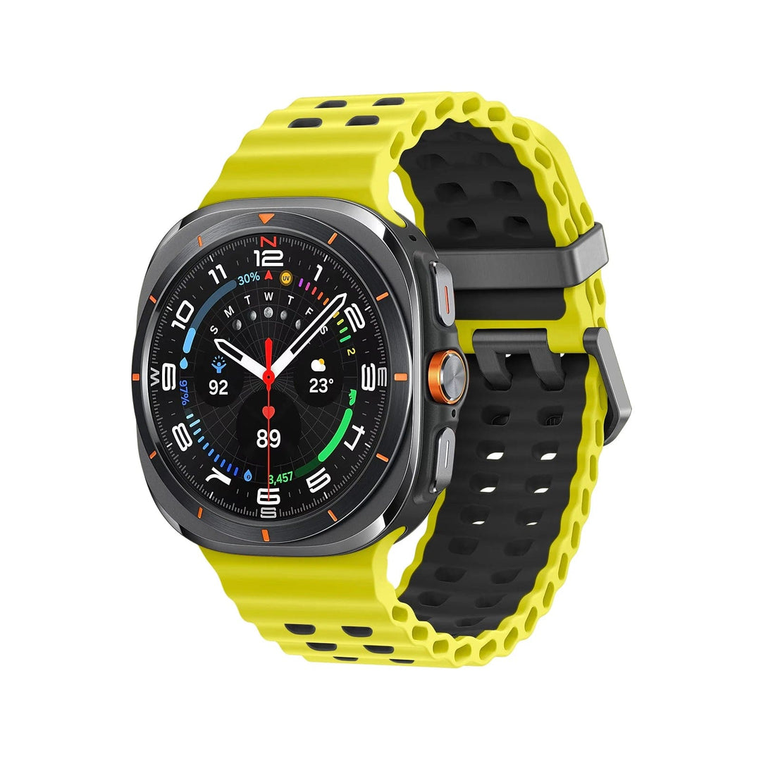 Rugged 2 Tone Sports Watch Band For Samsung Watch 7 Ultra Lime-gray / galaxy watch ultra 200000049:1366657163#Lime-gray;200000051:100016944#galaxy watch ultra;200007763:201336100
