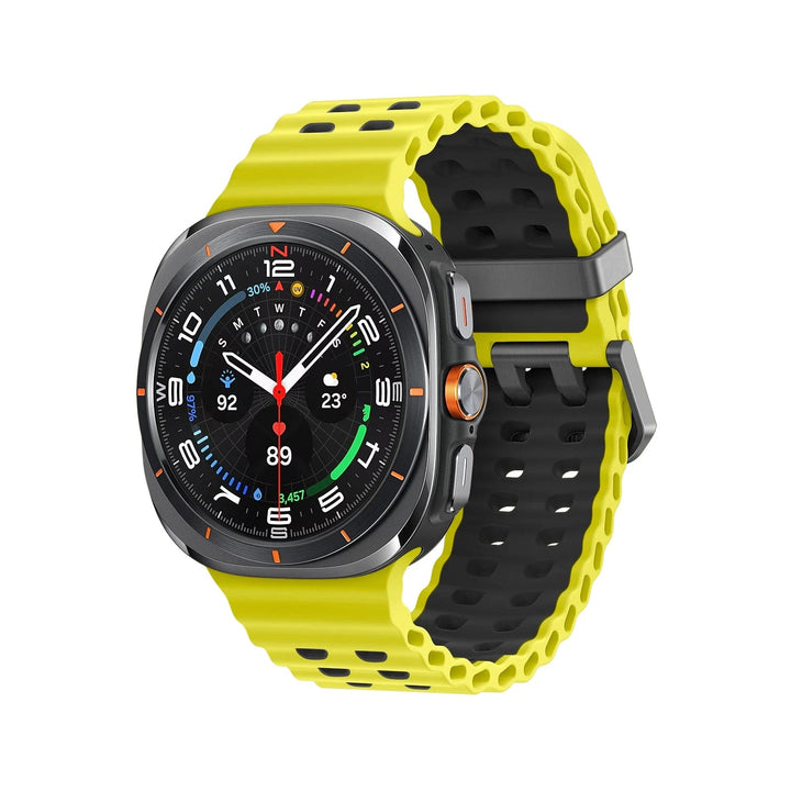 Rugged 2 Tone Sports Watch Band For Samsung Watch 7 Ultra Lime-gray / galaxy watch ultra 200000049:1366657163#Lime-gray;200000051:100016944#galaxy watch ultra;200007763:201336100