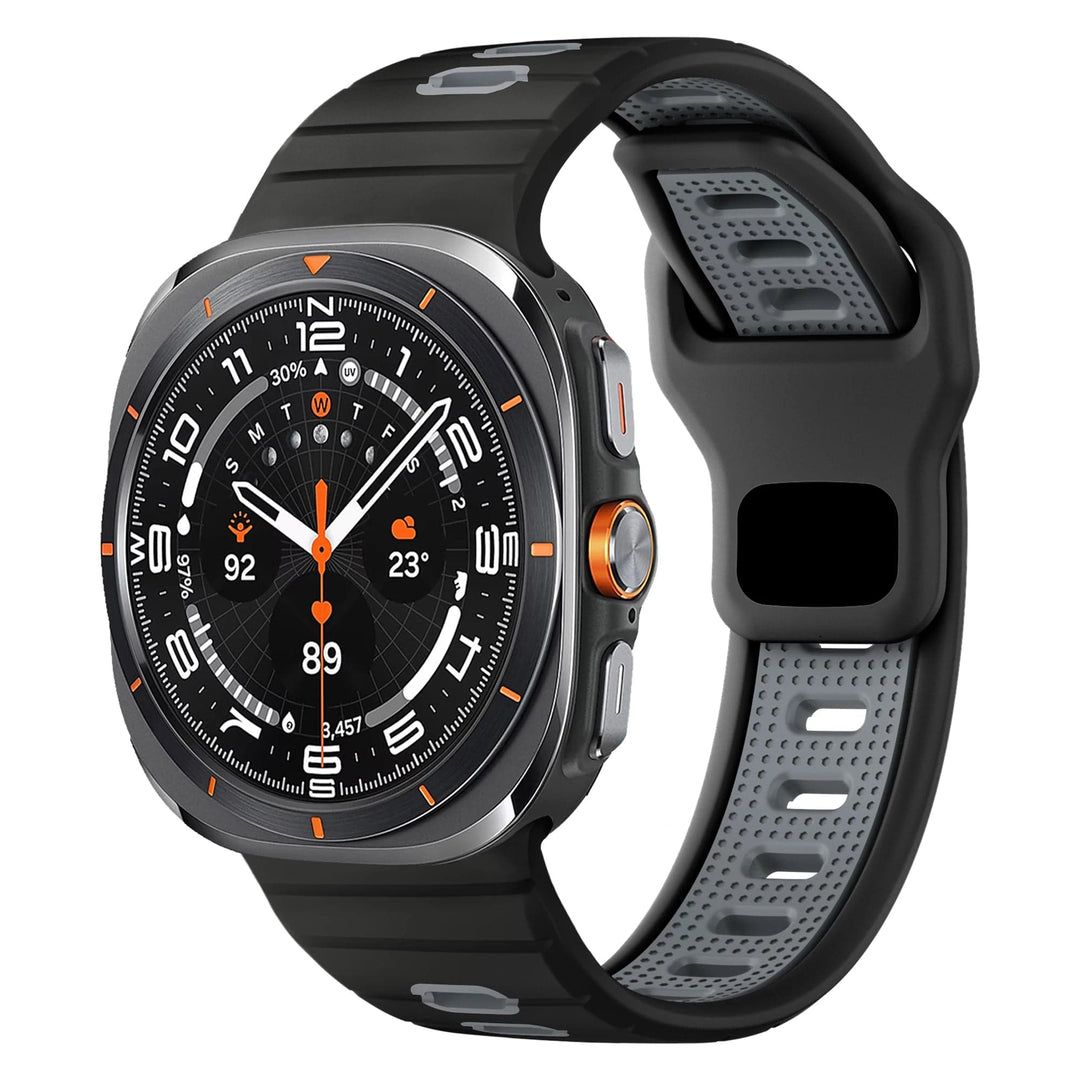 2 Tone Sports Watch Band for Samsung Watch 7 Ultra Black - Gray DX241118111