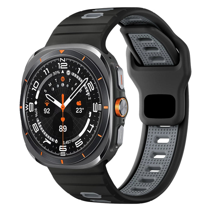 2 Tone Sports Watch Band for Samsung Watch 7 Ultra Black - Gray DX241118111