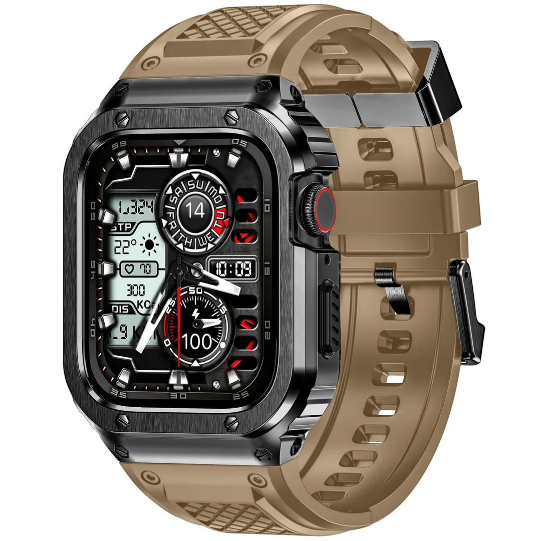 Tactical Watch Band With Shockproof Case Brown / 49mm(Ultra 3 2 1) 200000049:203596455#brown;200000051:100016949#49mm(Ultra 3 2 1);200007763:201336100