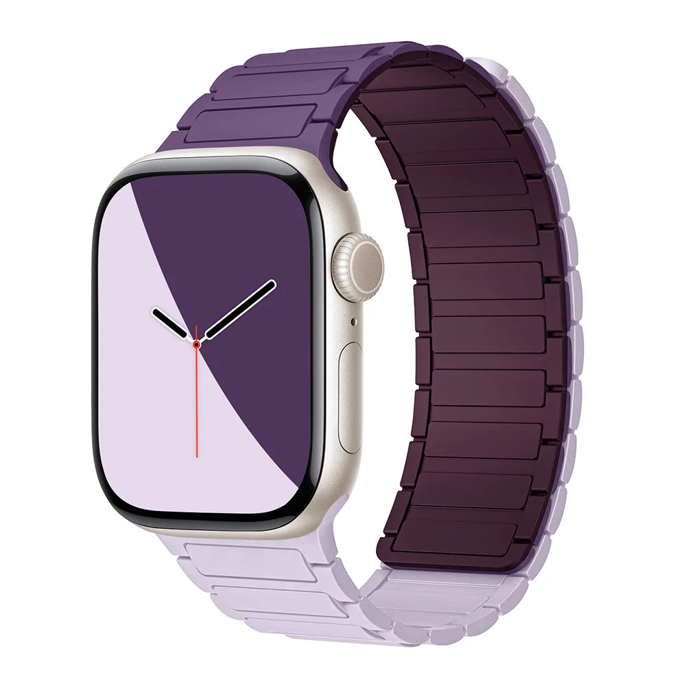 Magnetic Link Silicone Watch Band