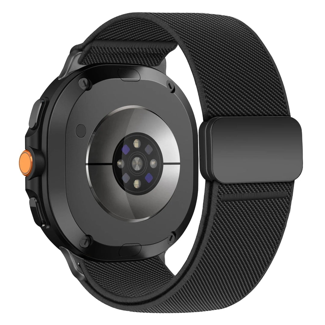 Magnetic Nylon Sports Band For Samsung Watch 8 black-black / galaxy watch 8 44mm 200000049:76119733#black-black;200000051:201336458#galaxy watch 8 44mm;200007763:201336100