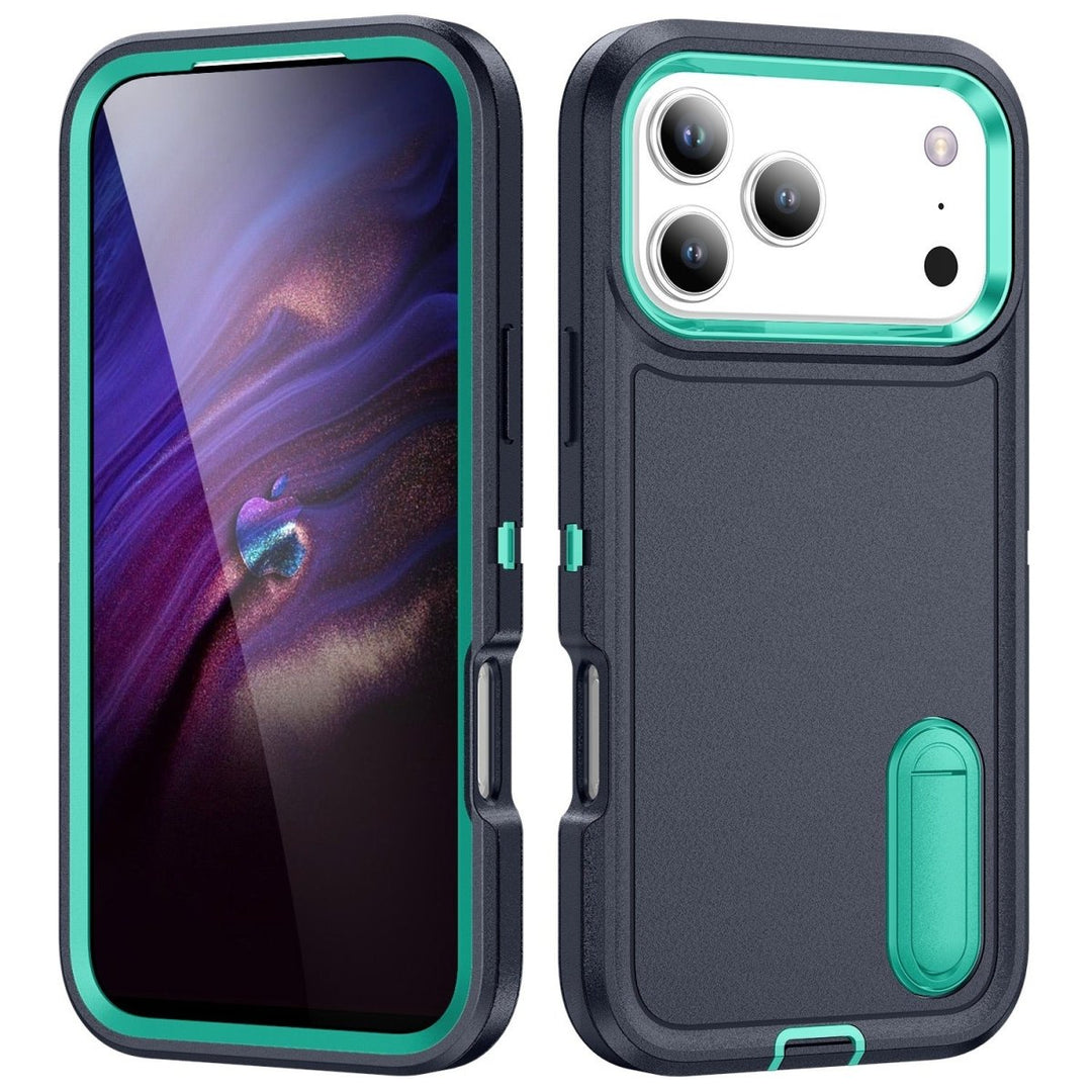 Shockproof Kickstand Phone Case iPhone 17 Pro Dark Blue & Green Parkfield Supplies