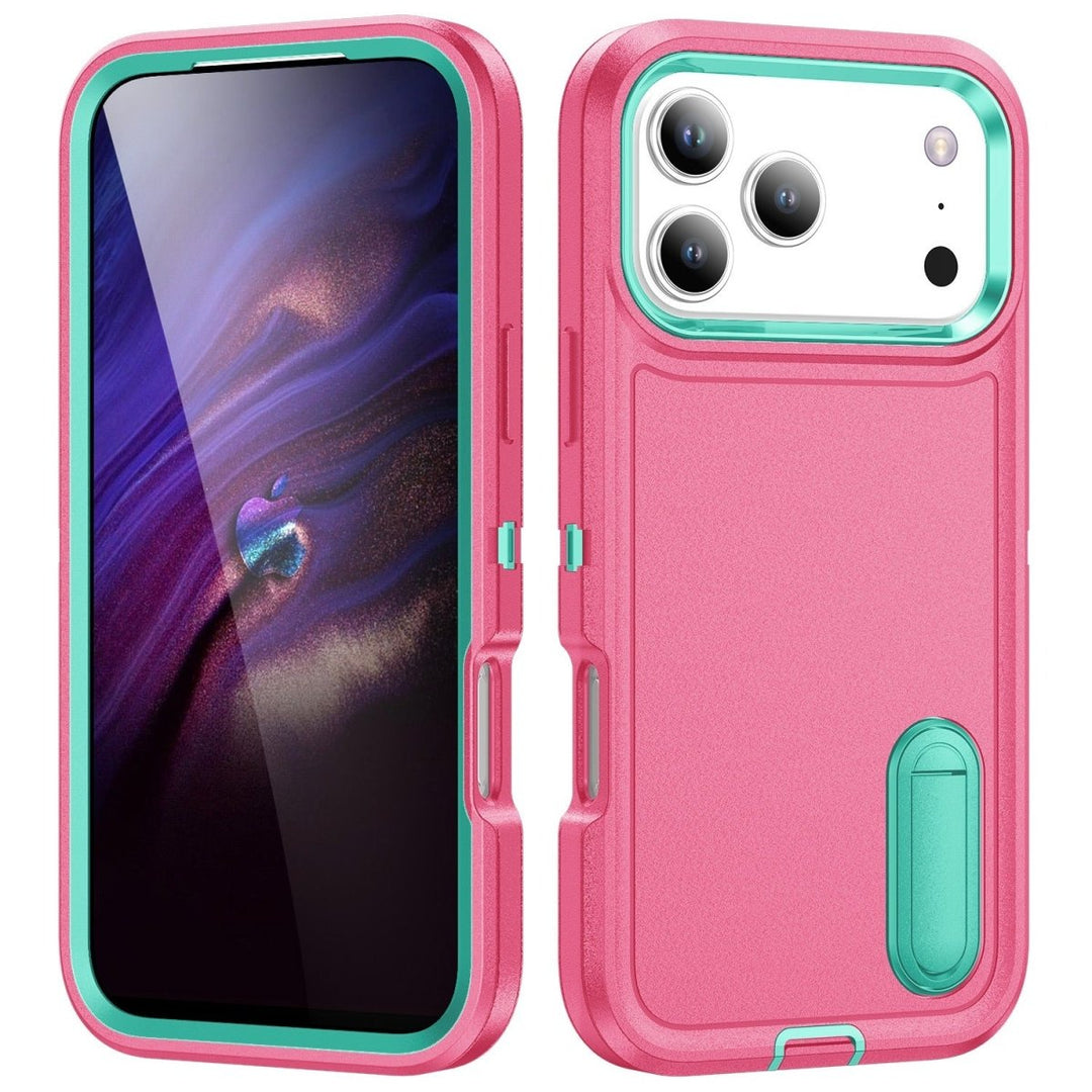Shockproof Kickstand Phone Case iPhone 17 Pro Pink & Green Parkfield Supplies