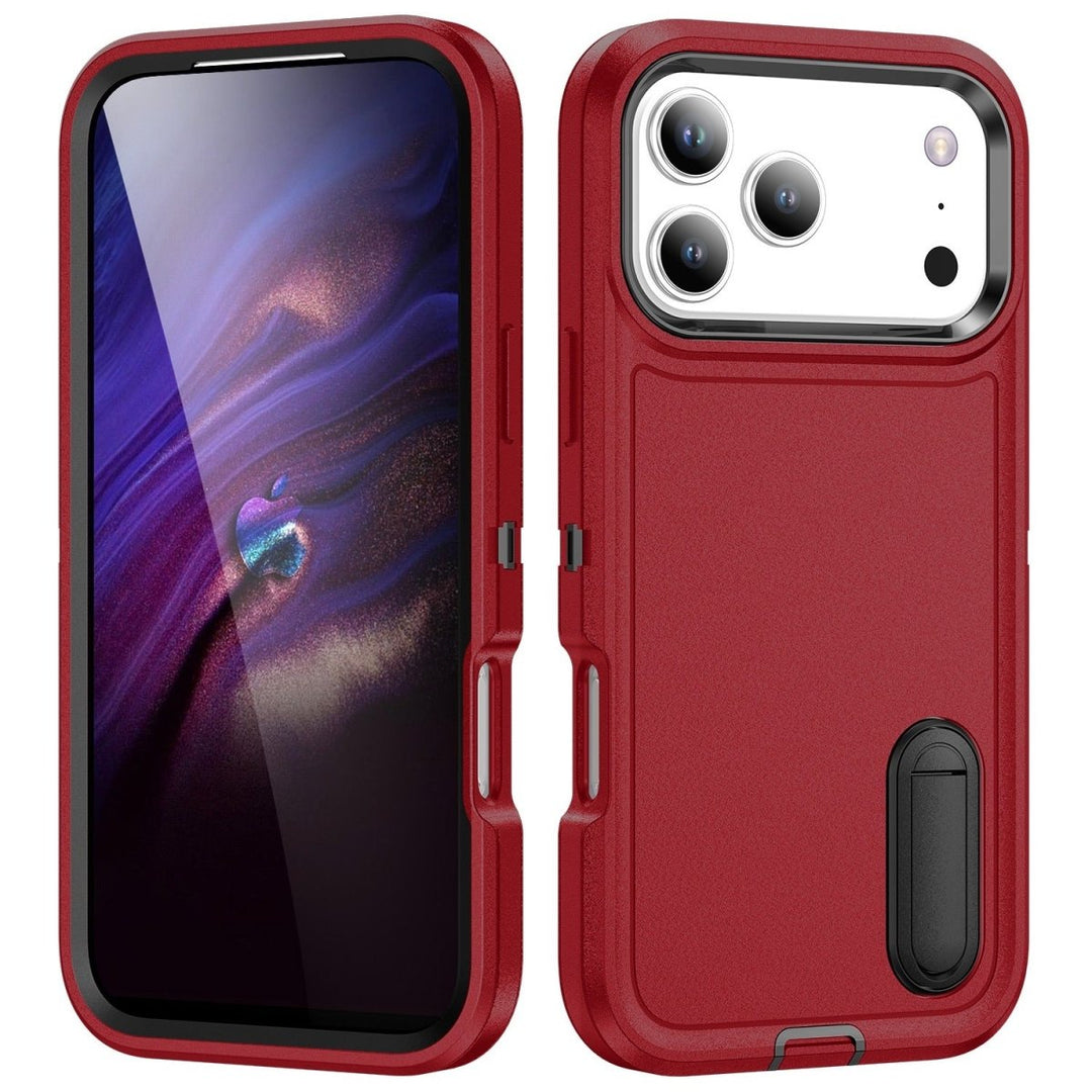 Shockproof Kickstand Phone Case iPhone 17 Pro Red & Black Parkfield Supplies